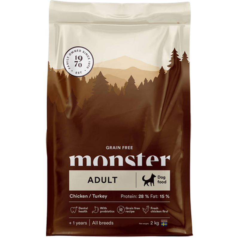 Monster Pet Food Dog Original Grain Free Adult All Breed Chicken & Turkey