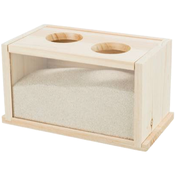 Trixie - Sandbad, mus/hamstere, tre brun 20 x 12 x 12 cm - Smådyr - Bur og luftegård - SårpleiePetXL