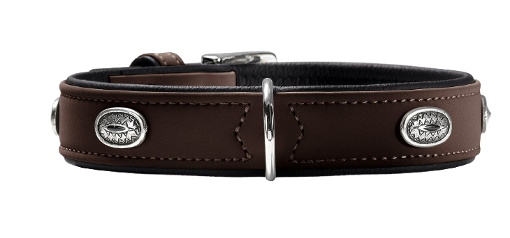 Halsbånd Softie Stone Kunstskinn Brun/Sort