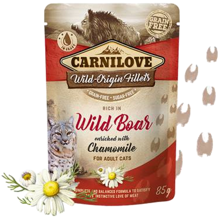 Carnilove Cat Pouch Wild Boar enriched with Chamomile