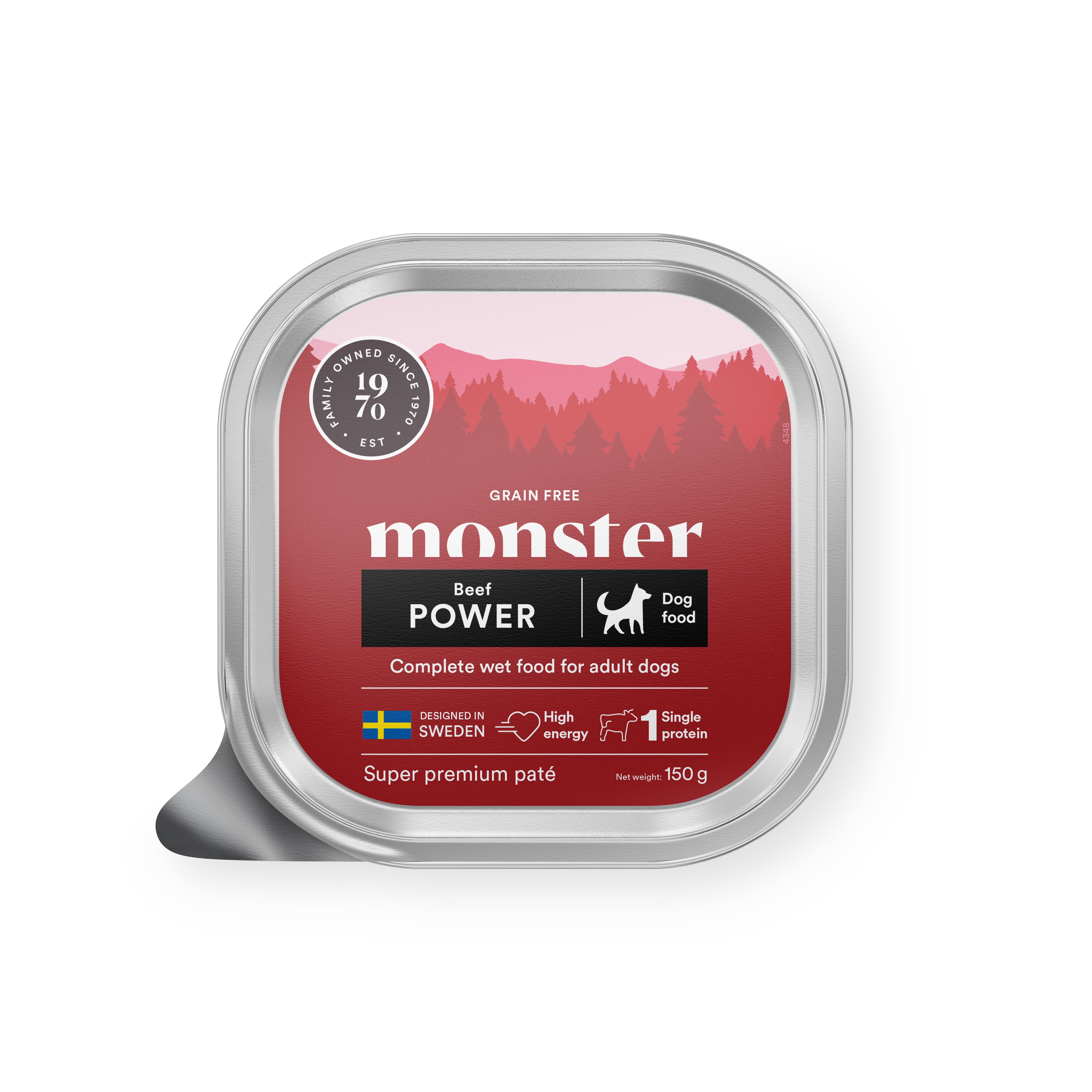 Monster Pet Food Dog Power Beef Paté 150 g