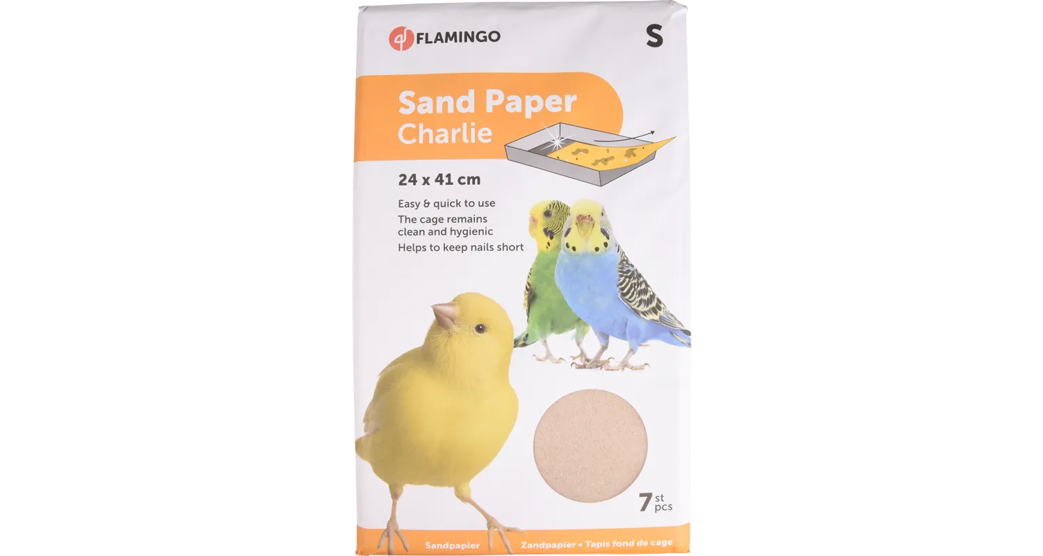 Flamingo - Sandpapir 7-pakning 28x46 cm - FuglPetXL