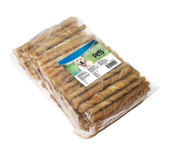 Tyggepinne vridd 12 cm / 9-10 mm 100-pakning