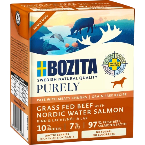 Bozita Hund - Purely Paté Laks 370 g - Hund - Hundefôr - VåtfôrPetXL