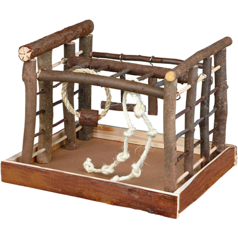 Trixie - Lekeplass brun 35 x 29 x 25 cm - Fugl - LekerPetXL