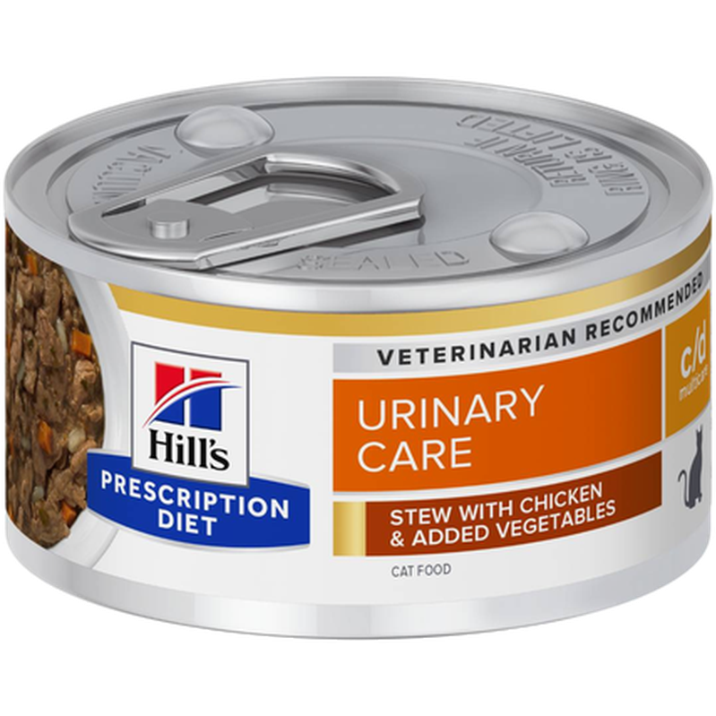 Hill's Prescription Diet Feline c/d Urinary Care Chicken & Vegetables Stew Canned - Wet Cat Food