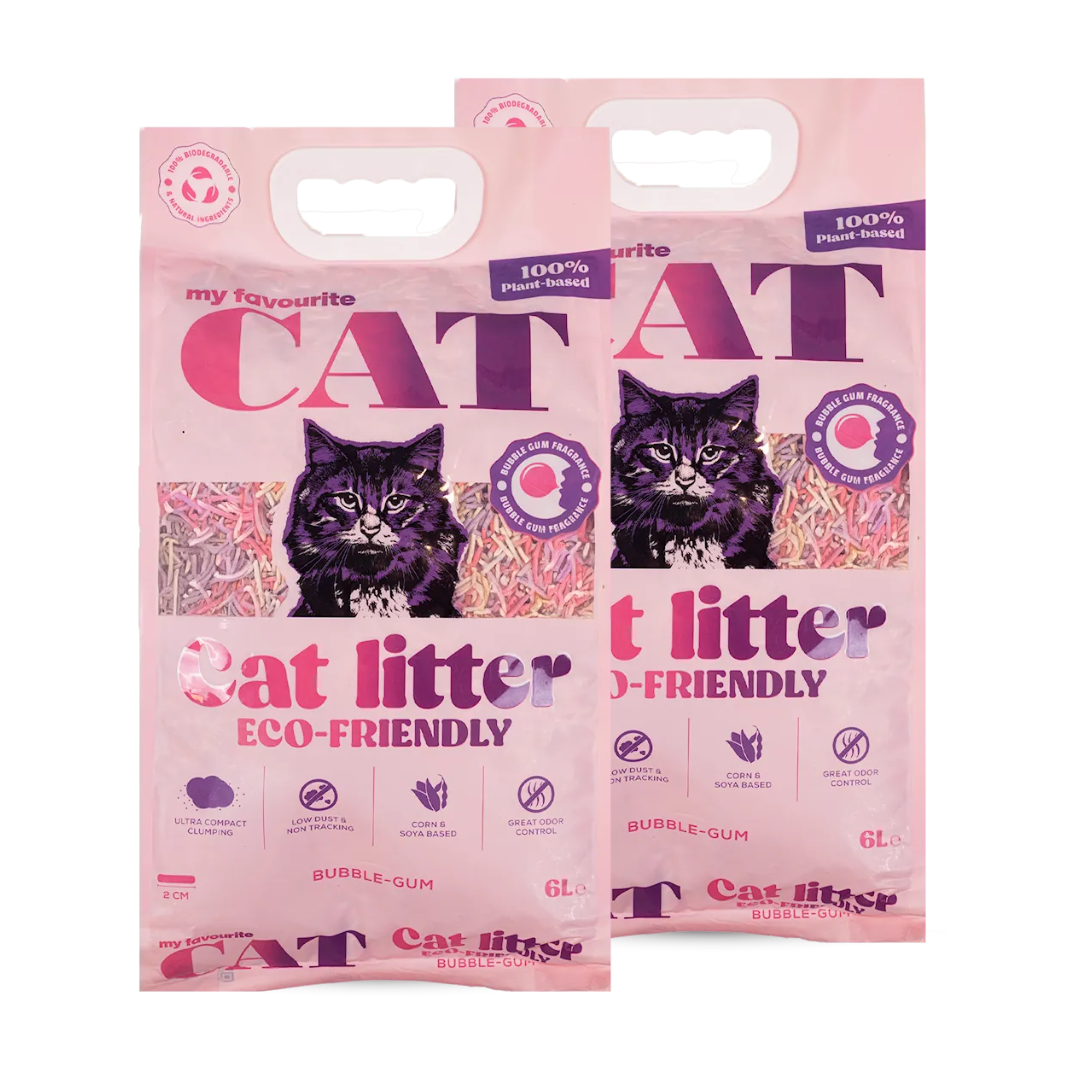 My favourite CAT Eco-Friendly Cat Litter - Bubble-gum