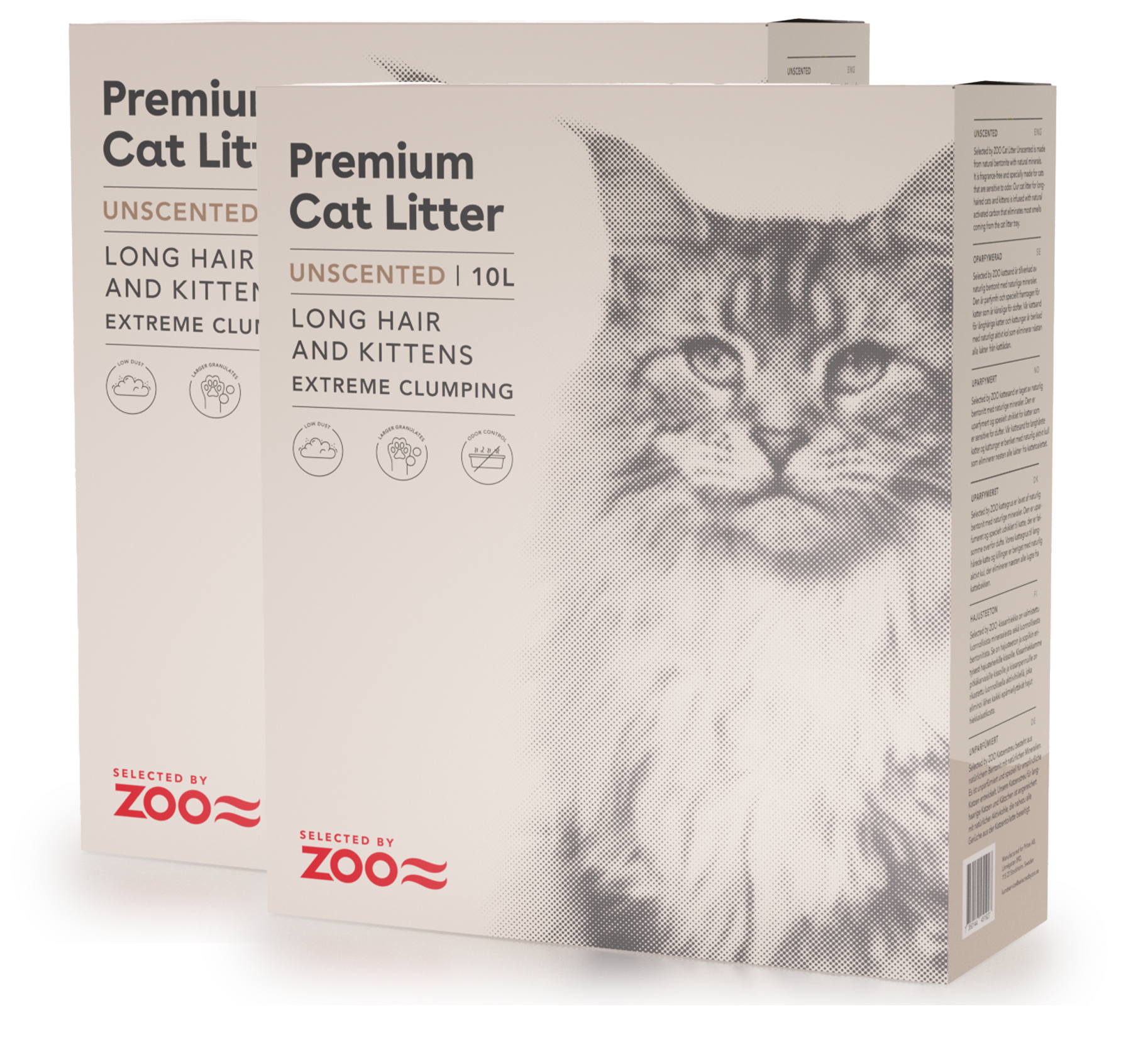 Kattesand uparfymert Langhår & Kattunge 10L x 2