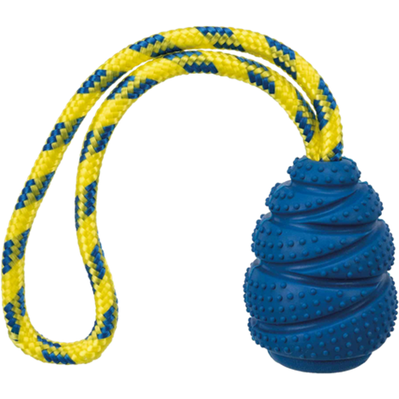 Trixie Sportshopper i tau av naturgummi Gul 7 cm/25 cm