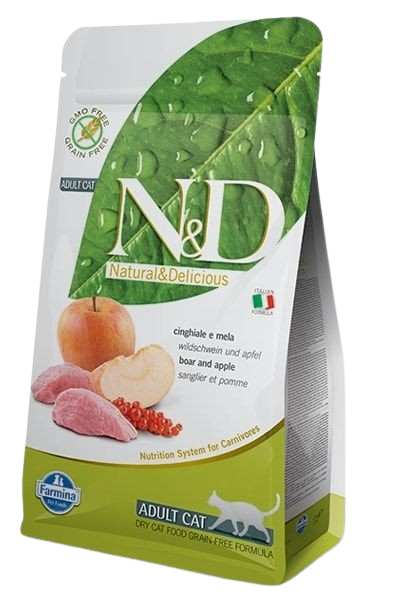 Cat N&D Grain Free Boar & Apple Adult