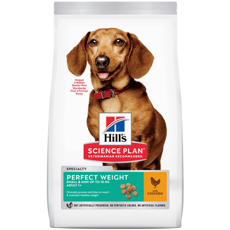 Hills Science Plan Canine Adult Perfect Weight Small & Miniature Chicken - Dry Dog Food