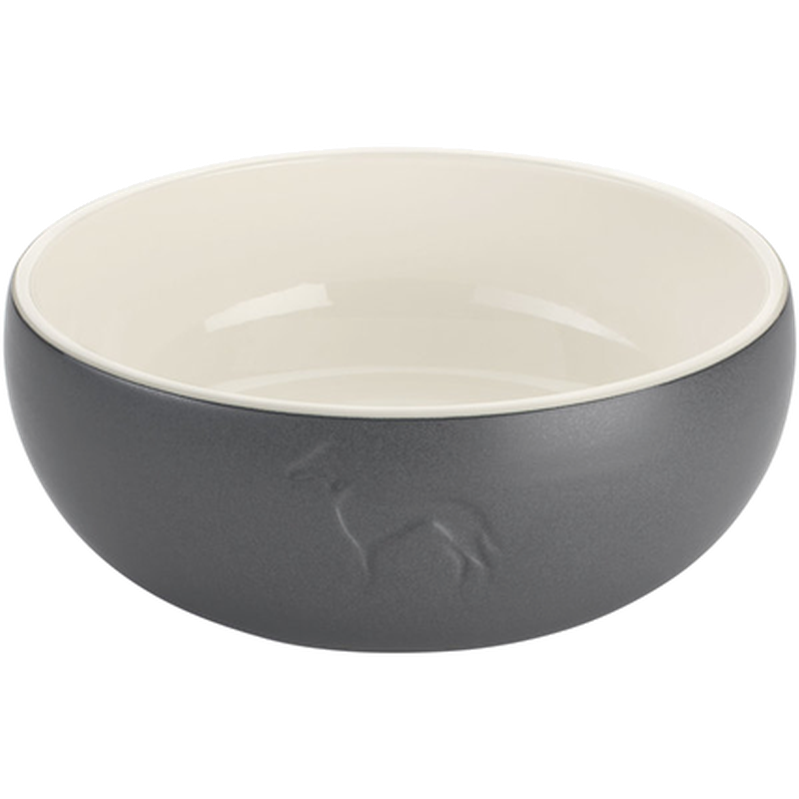 Dog & Cat Feeding Bowl Lund Ceramic Gray 1900 ml