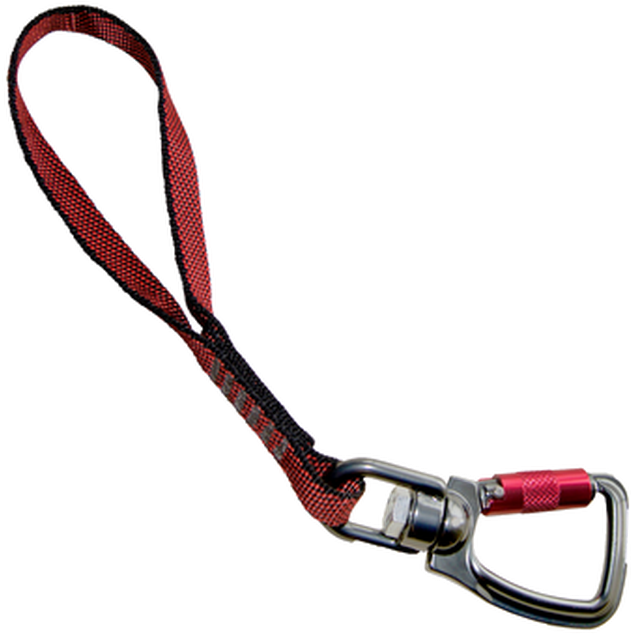 Svingbart festebånd rød 25 cm - belteadapter