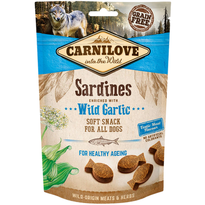 Carnilove Halvfuktige sardiner og ramsløk til hund 200 g