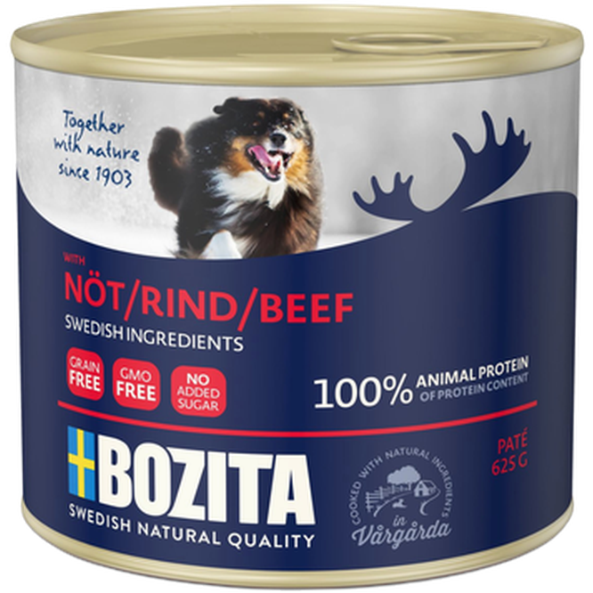 Bozita Hund - Paté med storfekjøtt 625 g - Hund - Hundefôr - VåtfôrPetXL