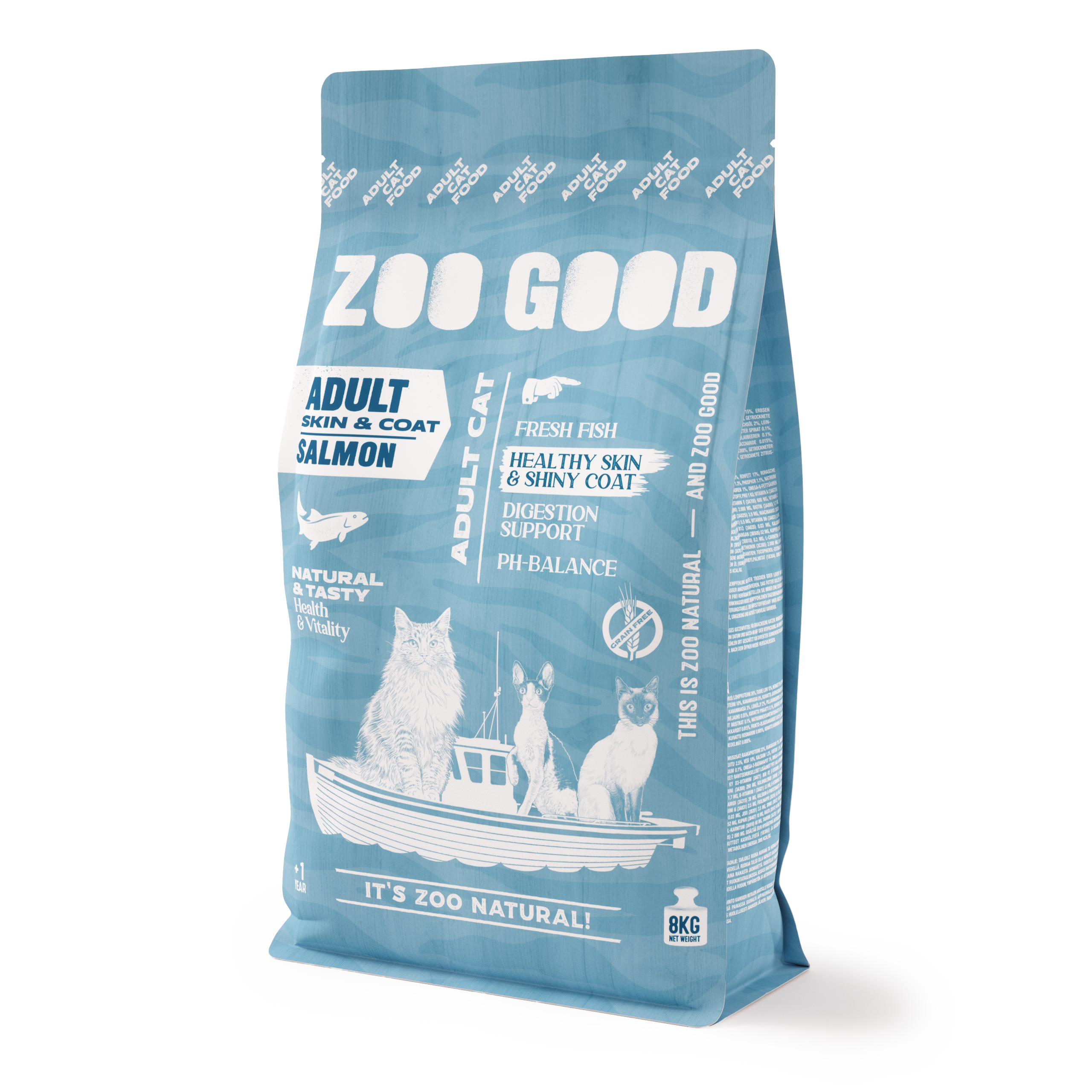 ZOO GOOD Adult Skin & Coat Grain Free Fish - Kattefôr