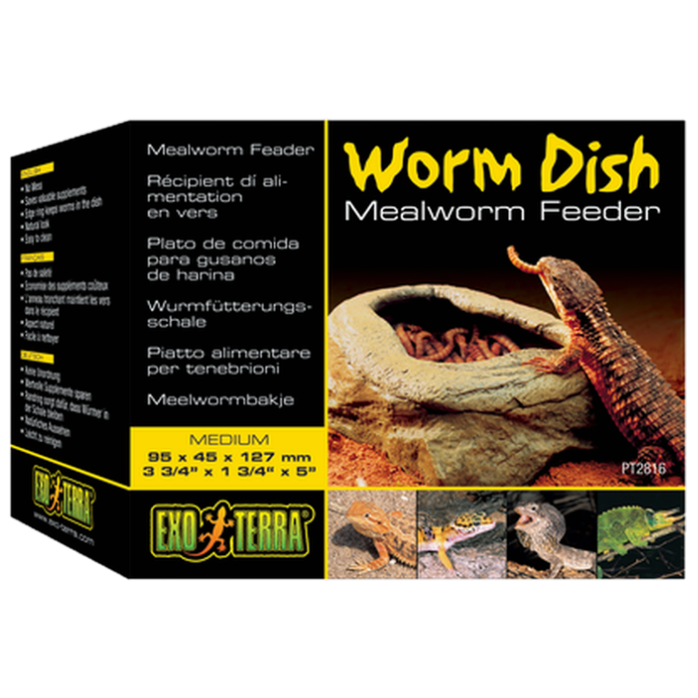 Maskeskål - Mealworm Feeder for reptiler Brun 13 x 9,5 x 4,5 cm